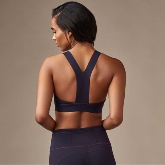 Lululemon Fast & Free Nulux Sports Bra In Black Grape Women’s Size 8 Athleisure - Picture 2 of 6